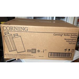 CORNING Polystyrene Graduated Roller Bottle Easy Grip Vent Cap 2000ml (20/Case)